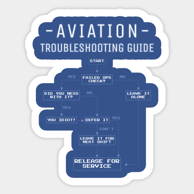 Aviation Troubleshooting Guide Sticker by yeoys